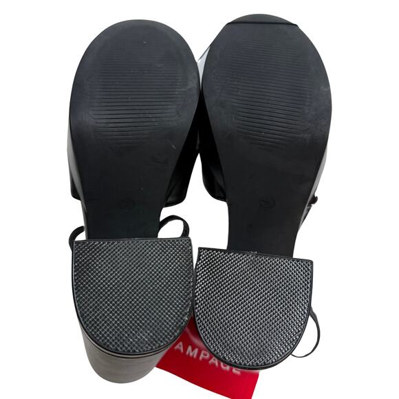 Rampage Open Toe Ankle Strap Patricia Platform Block Heel Sandals Size 8 Black - Picture 15 of 15